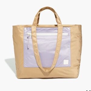 Madewell Tan and Gray Tote Bag with Durable Canvas